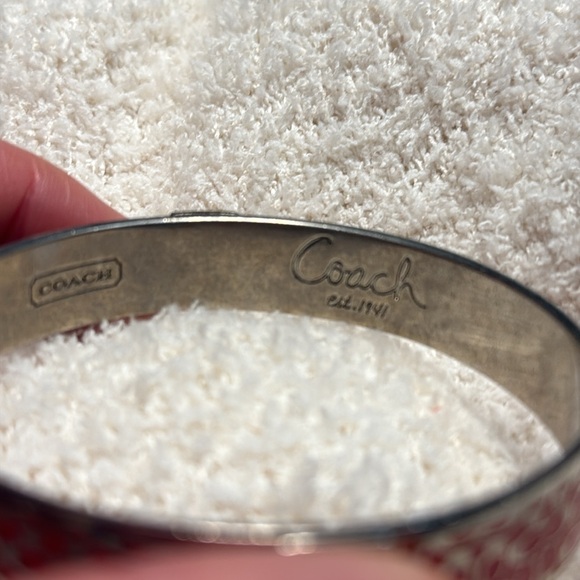 Coach Orange and Silver Bangle Bracelet - Picture 2 of 3